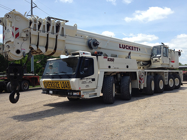 Grove 6350 350 ton heavy lift crane on yard